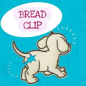 Laser-Cut Wooden Dog Bread Clip – Cute Puppy Bag Clip